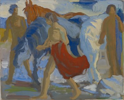 Young Men with Horses by Paul Altherr